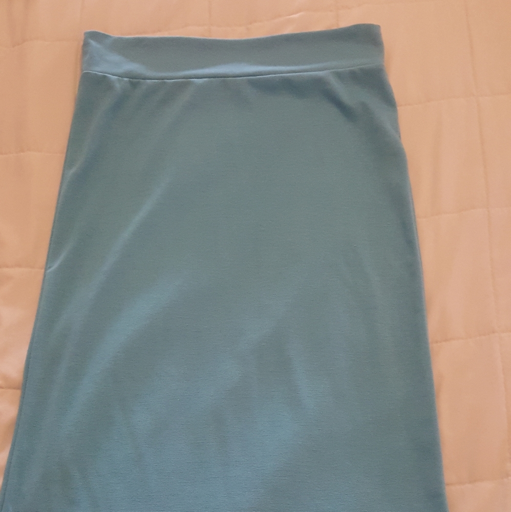 Aqua/light blue midi skirt